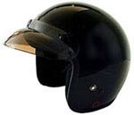 HCI Helmets - Open Face Motorcycle Helmets Scooter Helmet 10Black