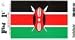Vinyl Decal- Kenya Flag Sticker