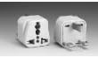 2-PACK: DE-LUXE UNIVERSAL GROUNDED to UK 3-Prong Travel Outlet Plug Adapters. PERFECT FOR LAP-TOPS, CELL PHONE CHARGERS & ANY 220/110 VOLT OR UNIVERSAL AUTO VOLTAGE DEVICES or APPLIANCES.