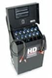 HD Pallet Charger - Heavy-duty rolling smart charger charges and removes sulphur deposits on up to 12 lead-acid batteries at one time. Designed especially for any facility or department that services multiple batteries and vehicles or equipment.