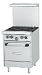 24 in U Series Gas Restaurant Range, 4 Burner, Space Saver Oven, Back Guard, LP