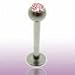 Micro labret acier boule Strass - piercing lobe - piercing levre - piercing cartilage - piercing lè