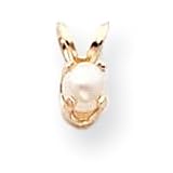 14k 3.5mm Round Cultured Pearl Birthstone Pendant XBE209