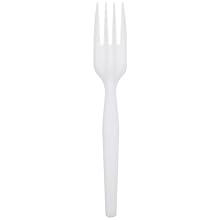 Dixie FM23C7 Medium Weight Polystyrene Fork, Individually Wrapped, 6.31" Length, White (Case of 1,000)