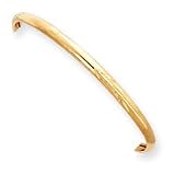 14k 3mm Diamond-Cut and Satin Flexible Baby Bangle Bracelet