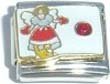 Clearly Charming January Garnet Color Angel Birthstone Italian Charm