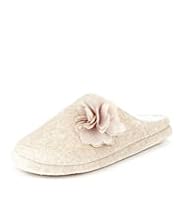 Per Una Chiffon Floral Corsage Mule Slipper