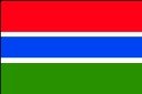 2 x 3 FT - GAMBIA FLAG - INDOOR-PARADE - GOLD FRINGE