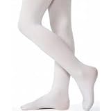Danskin White Opaque Tights Sz 4-6 [Toy]