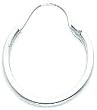 White-gold Hoop Earrings Polished Jewelry New |E