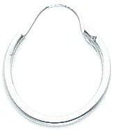 White-gold Hoop Earrings Polished Jewelry New |E
