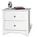 Montery 2 Drawer Night Stand In White Finish By Prepac Furniture