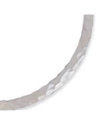 Sterling Silver Polished Hammered 6mm Neck Collar