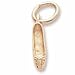 Ballet Shoe Charm in Yellow Gold
