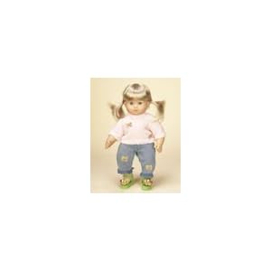 Pink Sweater with Jeans. COMPLETE Outfit with Sandals. Fits 15