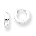 Jewelry : 14k White Gold Polished Hinged Hoop Earrings