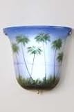 Wireless Bell-Shaped Hand-Painted Coconut Sconce Light