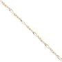 14K Fancy Link Anklet 9 Inch - Lobster Claw - JewelryWeb