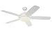 Montecarlo Ceiling Fans Sleek Model 5SLR52WHD in White. Indoor fan.