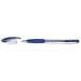 Brand New. Bic Atlantis Ball Pen Cushion Grip Broad 1.2mm Tip 0.8mm Line Blue Ref 837387 [Pack 12]