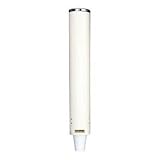 San Jamar C4210PFSD 2-3/4" - 3-3/8" Rim Diameter, 23-1/2" Tube Length, Sand Color, 4 - 10 oz Plastic Pull-Type Foam Cup Dispenser with Removable Cap