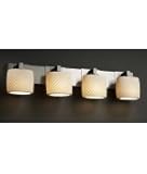 IMAGE OF Justice Design Group POR-8924-30-WAVE-CROM Modular Limoges 4 Light Bath Vanity Light in Chrome with Wave glass