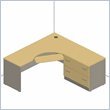 Bush Furniture Light Oak Corsa Series Corner Desk