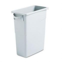 Slim Jim Trash Receptacle, 15 7 8 gallon, Gray, 4 carton, 23 1 8 x 11 x 24 7 8 RUB354100GY by Rubbermaid