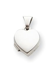 Sterling Silver Plain 10mm Heart Locket