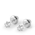 Cheap Girls Jewelry Baby Girl Jewelry - 14K White Gold Diamond Screw Back Earrings For Sale Cheap Girls Jewelry Baby Girl Jewelry - 14K White Gold Diamond Screw Back Earrings For Sale