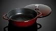 Staub 126 29 18 - Enameled Cast Iron Braiser, Honeycomb Inside Bottom, 4 qt, Graphite Gray