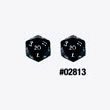 Black Opaque D20 Dice 2ea