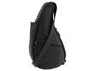 AmeriBag, Inc. Classic Leather Healthy Back Bag Small Backpack Bags - Black