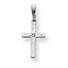 18in Rhodium-Plated Small .01 Ct. Diamond Cross