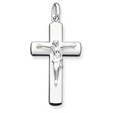 Sterling Silver Crucifix Pendant with 20 Inch Sterling Silver Chain