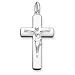 Sterling Silver Crucifix Pendant with 20 Inch Sterling Silver Chain