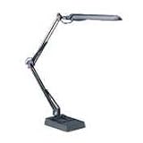 Lorell Computer Desk Lamp, Clamp or Weighted Base, 28Reach, Black