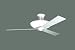 Modern Fan AUR-HUG - Modern Fan Aurora Hugger Ceiling Fan in Brushed Aluminum