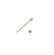 Silver Gold Plated Ball Nose Stud - 1.8 mm Straight - Sold Individually