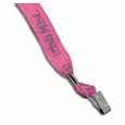 Min Qty 72 Breast Cancer Awareness, Lanyards, 5/8" Bulldog