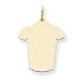 14k Plain .011 Gauge Engraveable T-Shirt Disc Charm