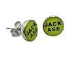Jack Ass Logo Earrings - 6mm - Sold as a Pair