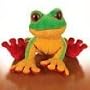 Tree Frog Lil Kinz and Free NEW Pack of Trading Cards (5in)