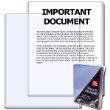 BCW 8.5 x 11 - Document Topload Holder (25 Holders/Pack) - Photo, Picture, Photograph Display - Baseball, Football, Basketball, Hockey, Golf, Single Sports Cards Top Load - Sportcards Card Collecting Supplies