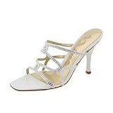 Nina Analisa | Ladies Dress Sandals White Luster Satin by Nina