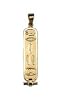 Egyptian Cartouche Pendant with "FRIEND" in Ancient Egyptian Hieroglyphics - Solid Style- in Gold, Sterling Silver, or Sterling Silver with Gold Symbols