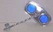 Pentagon Diamond Mirror Twisted Arm Blue Reflector