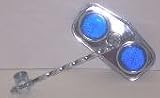 Pentagon Diamond Mirror Twisted Arm Blue Reflector