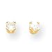 14k 3mm White Zircon Childrens Earrings