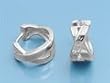 Huggie Earrings - Sterling Silver - Size: 15mm x 8mm